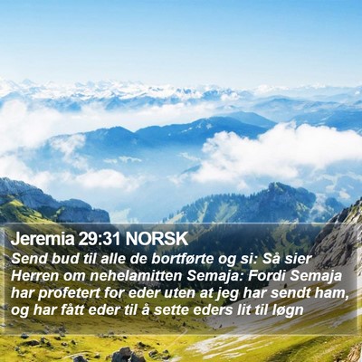 Jeremia 29:31 NORSK Bible Verse Image