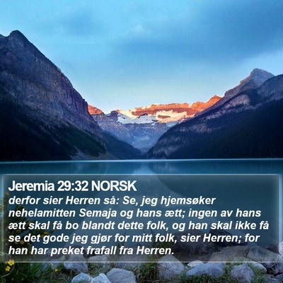 Jeremia 29:32 NORSK Bible Verse Image