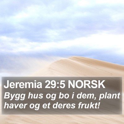 Jeremia 29:5 NORSK Bible Verse Image