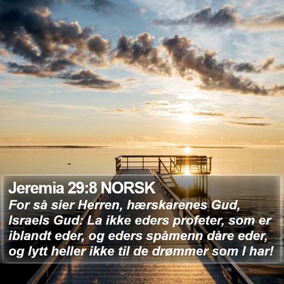 Jeremia 29:8 NORSK Bible Verse Image