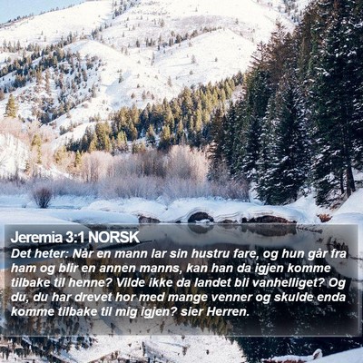 Jeremia 3:1 NORSK Bible Verse Image