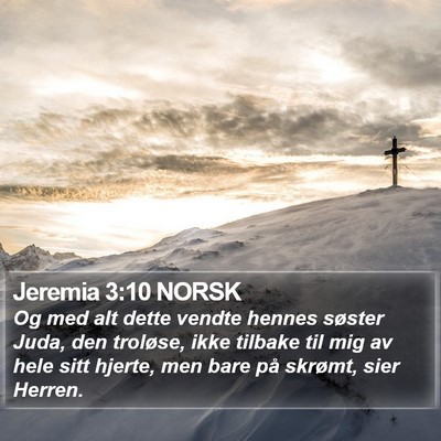 Jeremia 3:10 NORSK Bible Verse Image