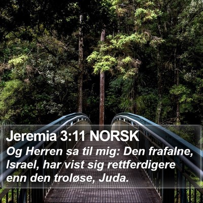 Jeremia 3:11 NORSK Bible Verse Image