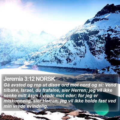 Jeremia 3:12 NORSK Bible Verse Image
