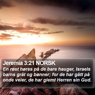 Jeremia 3:21 NORSK Bible Verse Image