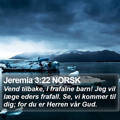 Jeremia 3:22 NORSK Bible Verse Image
