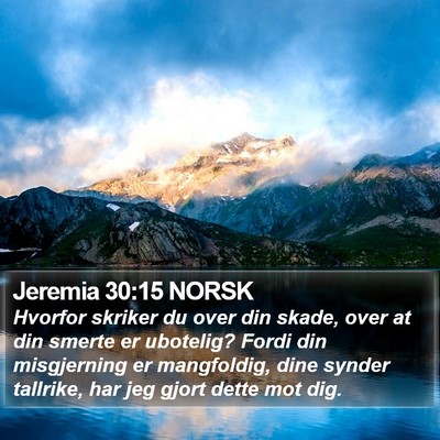Jeremia 30:15 NORSK Bible Verse Image