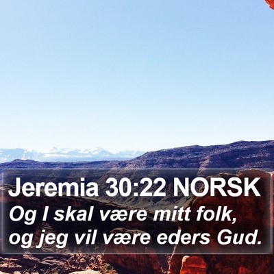 Jeremia 30:22 NORSK Bible Verse Image