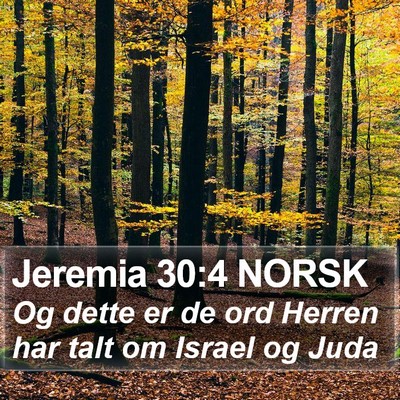 Jeremia 30:4 NORSK Bible Verse Image