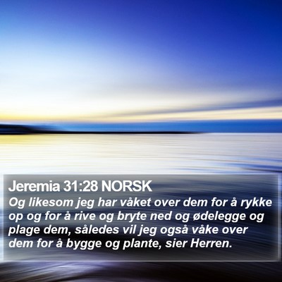 Jeremia 31:28 NORSK Bible Verse Image