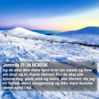 Jeremia 31:34 NORSK Bible Verse Image