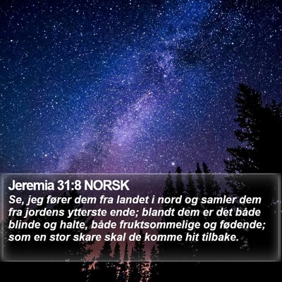 Jeremia 31:8 NORSK Bible Verse Image