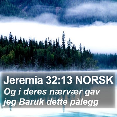 Jeremia 32:13 NORSK Bible Verse Image