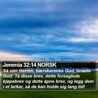 Jeremia 32:14 NORSK Bible Verse Image
