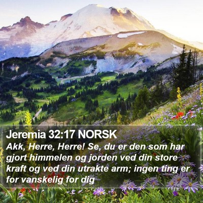 Jeremia 32:17 NORSK Bible Verse Image