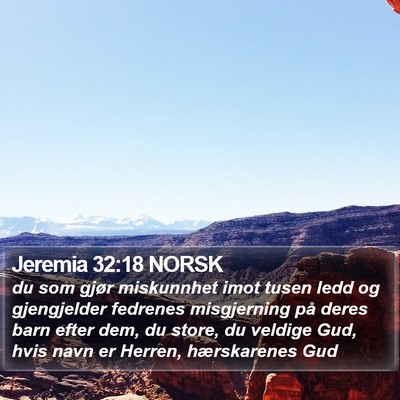Jeremia 32:18 NORSK Bible Verse Image