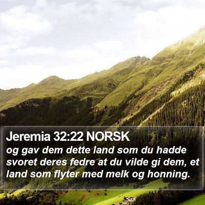 Jeremia 32:22 NORSK Bible Verse Image