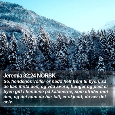 Jeremia 32:24 NORSK Bible Verse Image