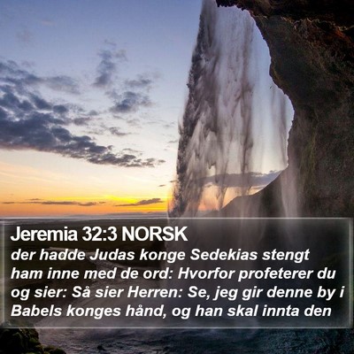 Jeremia 32:3 NORSK Bible Verse Image