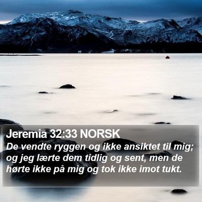 Jeremia 32:33 NORSK Bible Verse Image
