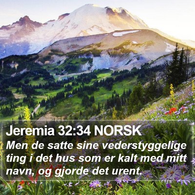 Jeremia 32:34 NORSK Bible Verse Image