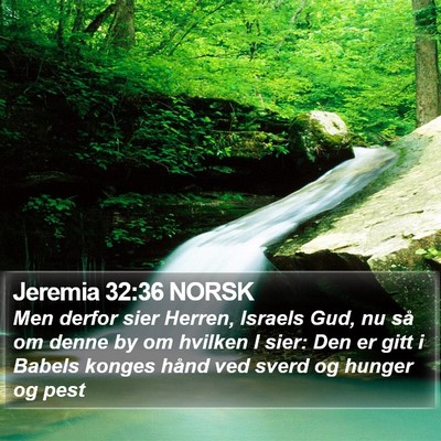 Jeremia 32:36 NORSK Bible Verse Image