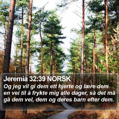 Jeremia 32:39 NORSK Bible Verse Image