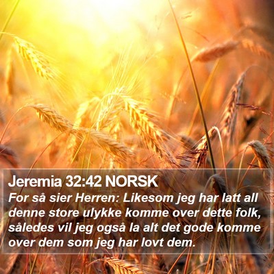 Jeremia 32:42 NORSK Bible Verse Image