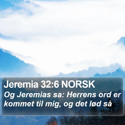 Jeremia 32:6 NORSK Bible Verse Image
