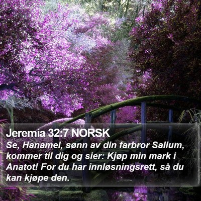 Jeremia 32:7 NORSK Bible Verse Image