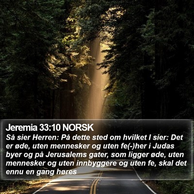 Jeremia 33:10 NORSK Bible Verse Image