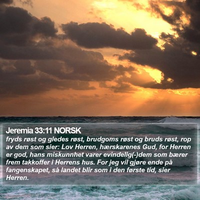 Jeremia 33:11 NORSK Bible Verse Image
