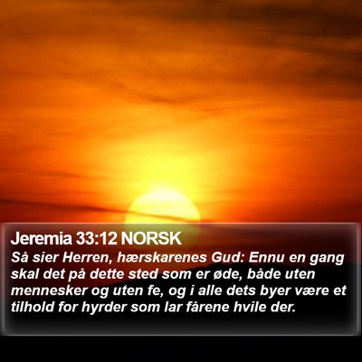 Jeremia 33:12 NORSK Bible Verse Image