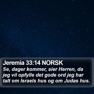 Jeremia 33:14 NORSK Bible Verse Image