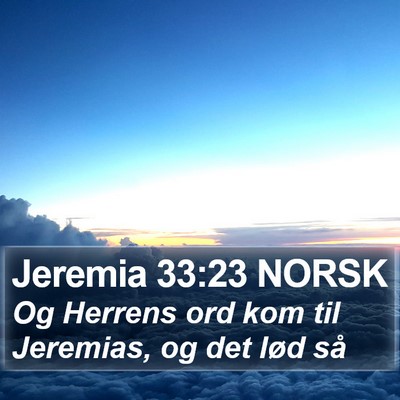 Jeremia 33:23 NORSK Bible Verse Image