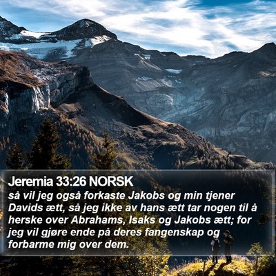 Jeremia 33:26 NORSK Bible Verse Image