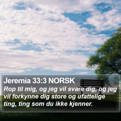 Jeremia 33:3 NORSK Bible Verse Image