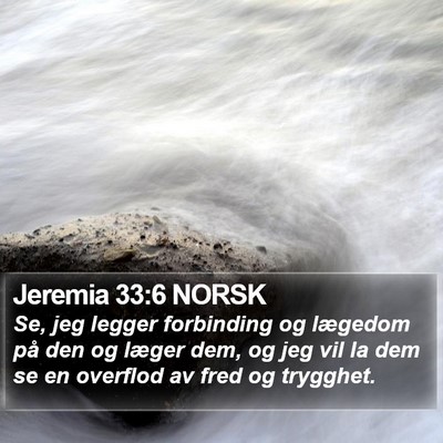 Jeremia 33:6 NORSK Bible Verse Image
