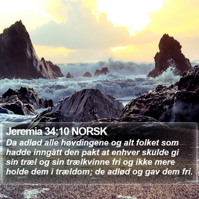 Jeremia 34:10 NORSK Bible Verse Image