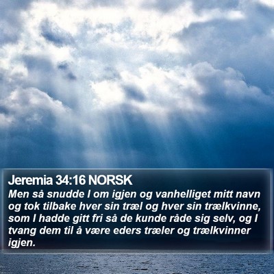 Jeremia 34:16 NORSK Bible Verse Image
