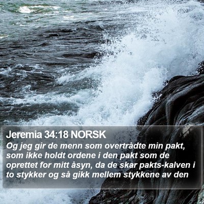 Jeremia 34:18 NORSK Bible Verse Image