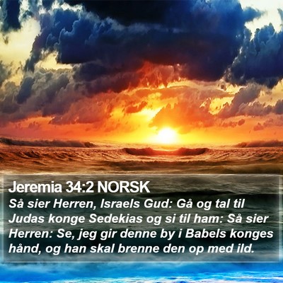 Jeremia 34:2 NORSK Bible Verse Image