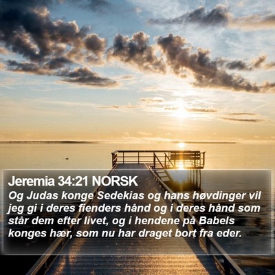 Jeremia 34:21 NORSK Bible Verse Image
