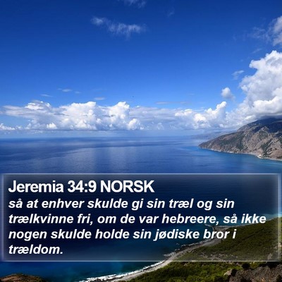 Jeremia 34:9 NORSK Bible Verse Image