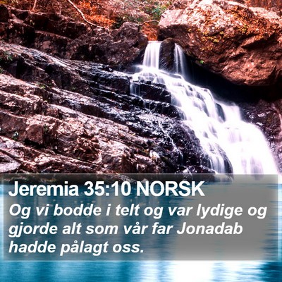 Jeremia 35:10 NORSK Bible Verse Image
