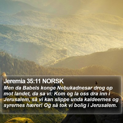 Jeremia 35:11 NORSK Bible Verse Image