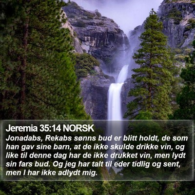 Jeremia 35:14 NORSK Bible Verse Image