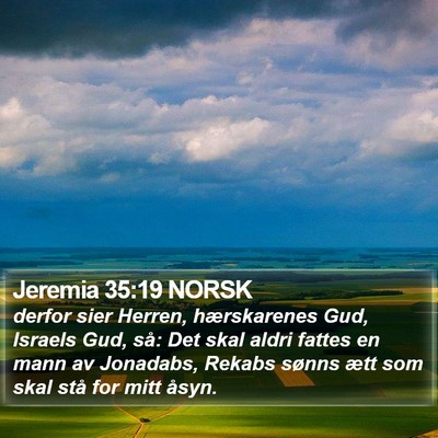 Jeremia 35:19 NORSK Bible Verse Image