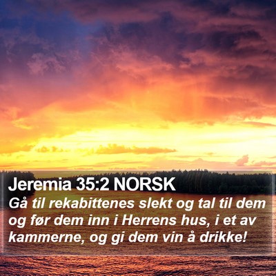 Jeremia 35:2 NORSK Bible Verse Image