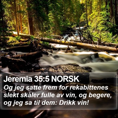 Jeremia 35:5 NORSK Bible Verse Image